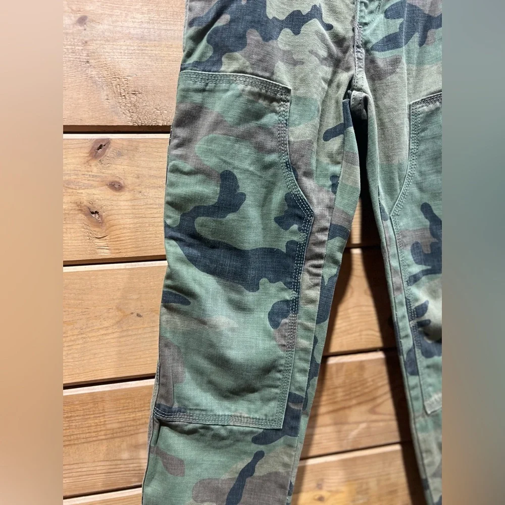 GAP Kids Camo Carpenter Pants Double Knee Size M (8) Adjustable Waist